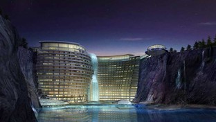 Földalatti, környezetbarát luxushotel épül Sanghajban