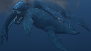 A T-rexet is kettéharapná a tengeri szörny